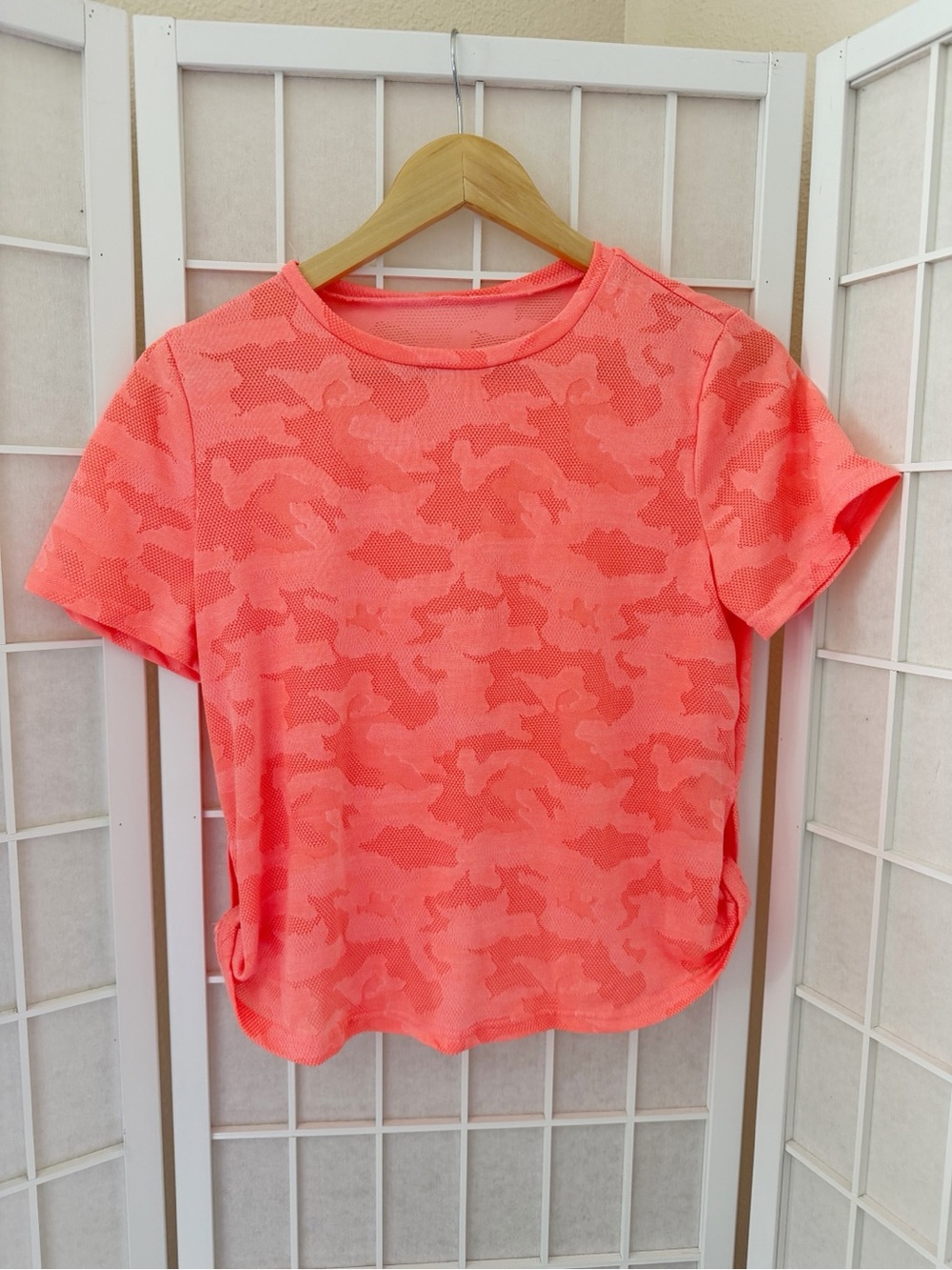 SHEIN Neon Orange Athletic Top Small